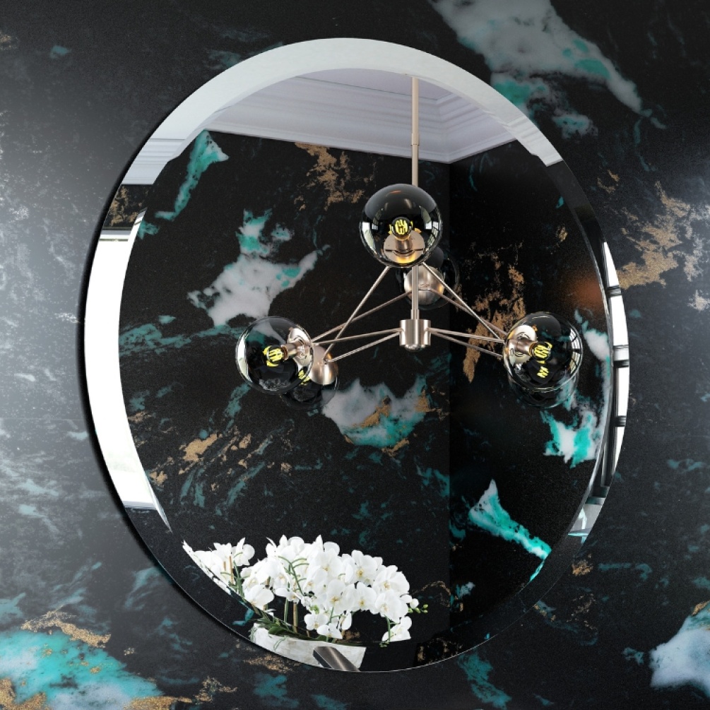 Product Lifestyle image of Origins Living Porterhouse 600mm Round Mirror